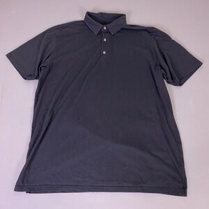 Fresh Clean Threads Polo Shirt Mens 2XL Tall Black StratuSoft Blend Short Sleeve